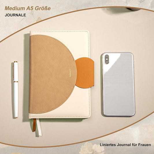 CAGIE Leder-Notizbuch A5 – Stilvolles Hardcover-Journal mit Schnallenverschluss