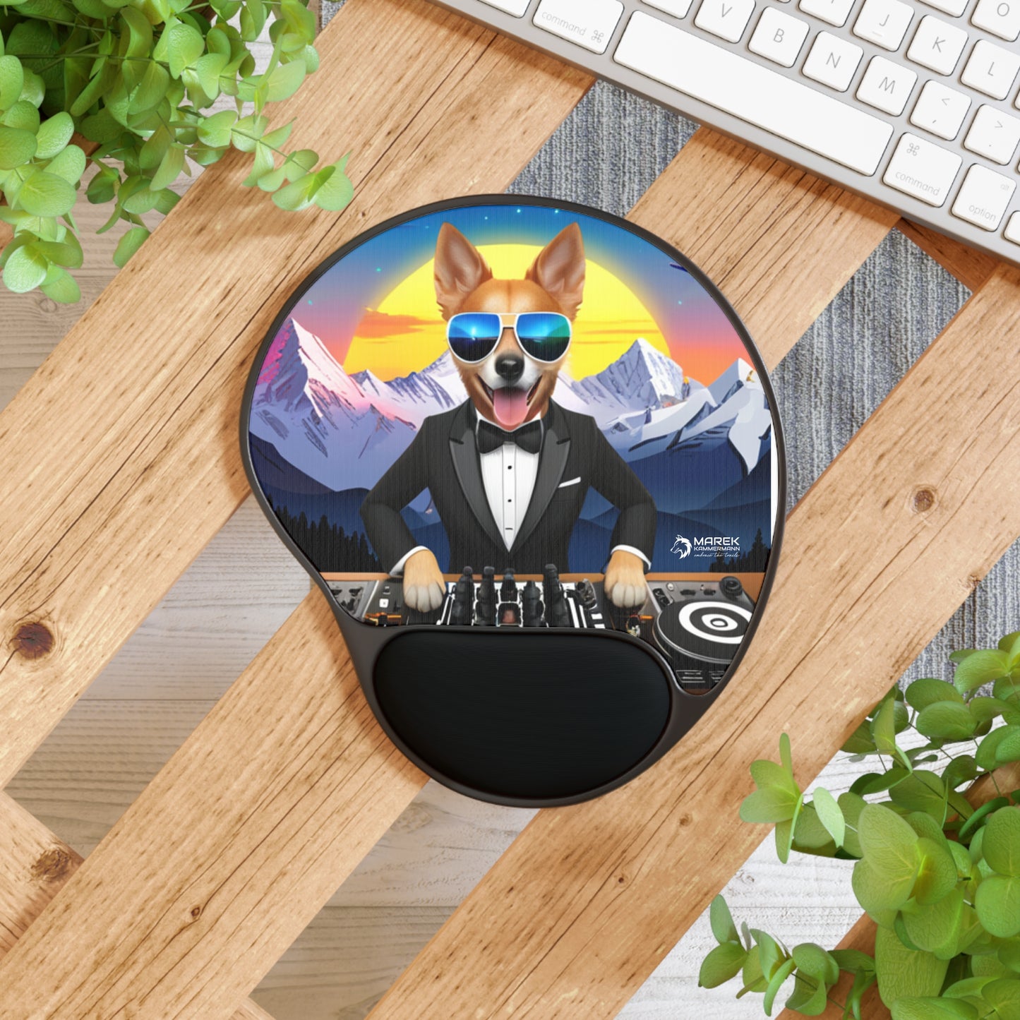 Mouse Pad - Hunde DJ in den Bergen