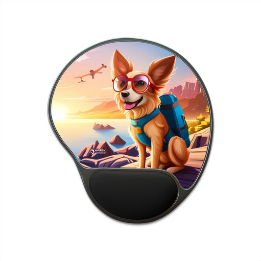 Mouse Pad - Hund wartet auf Flugzeug