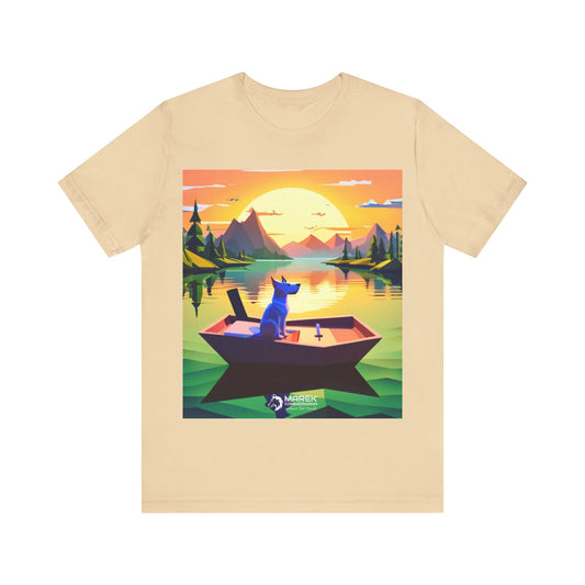 Unisex T-Shirt - Dog in a boat