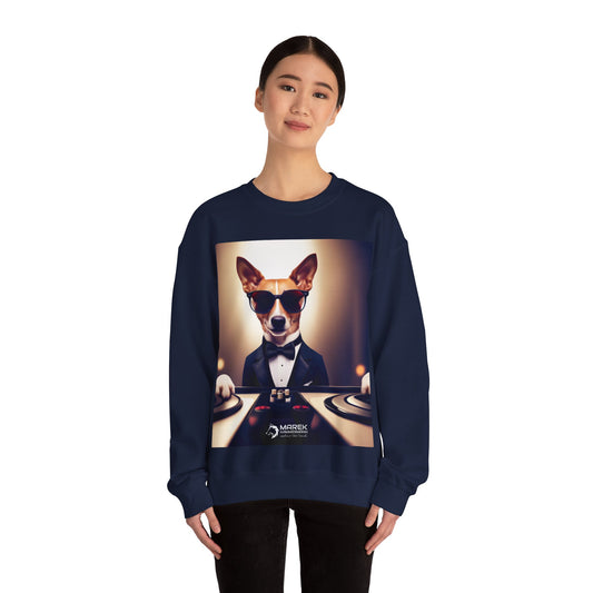 Crewneck Sweatshirt - DJ dog the tuxedo