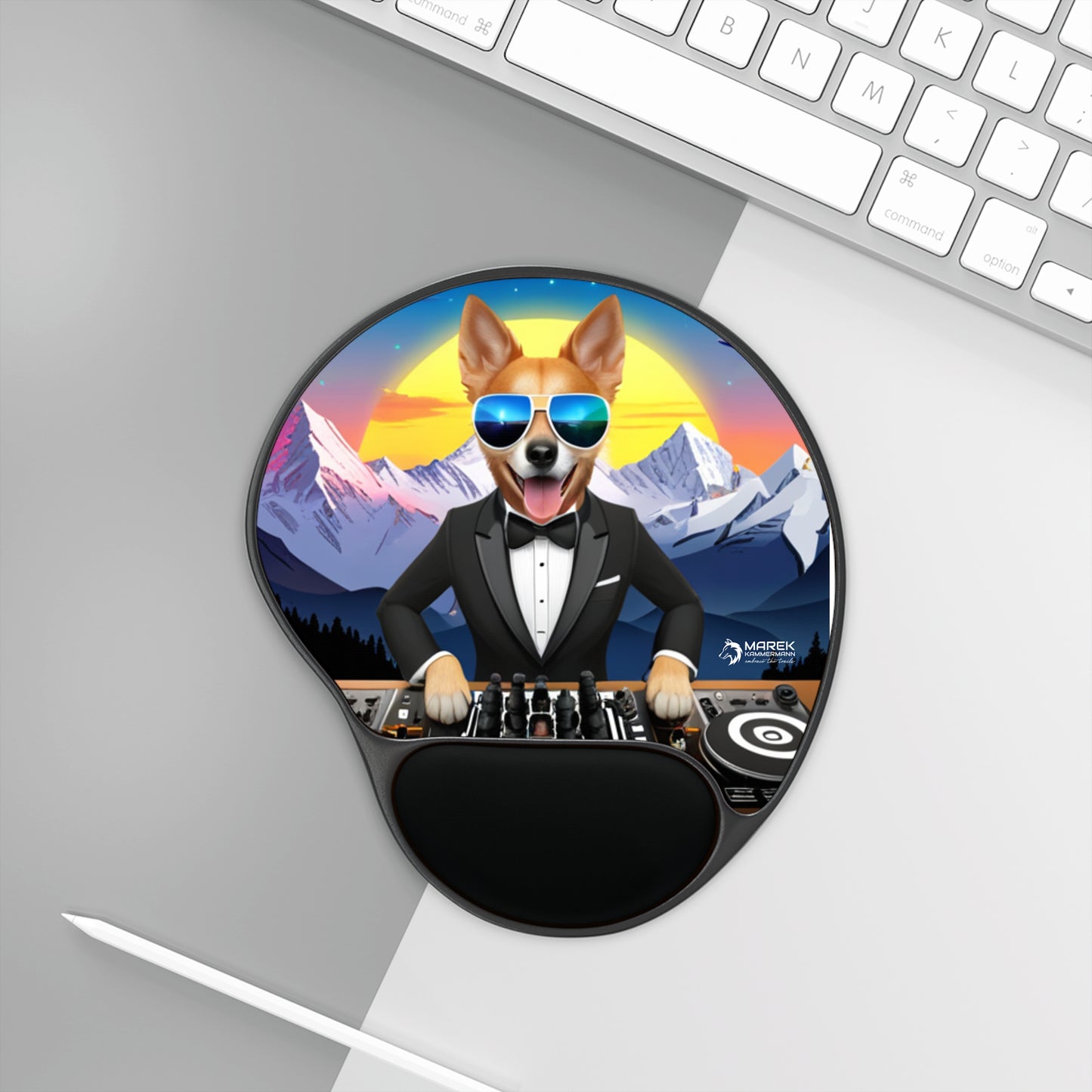 Mouse Pad - Hunde DJ in den Bergen