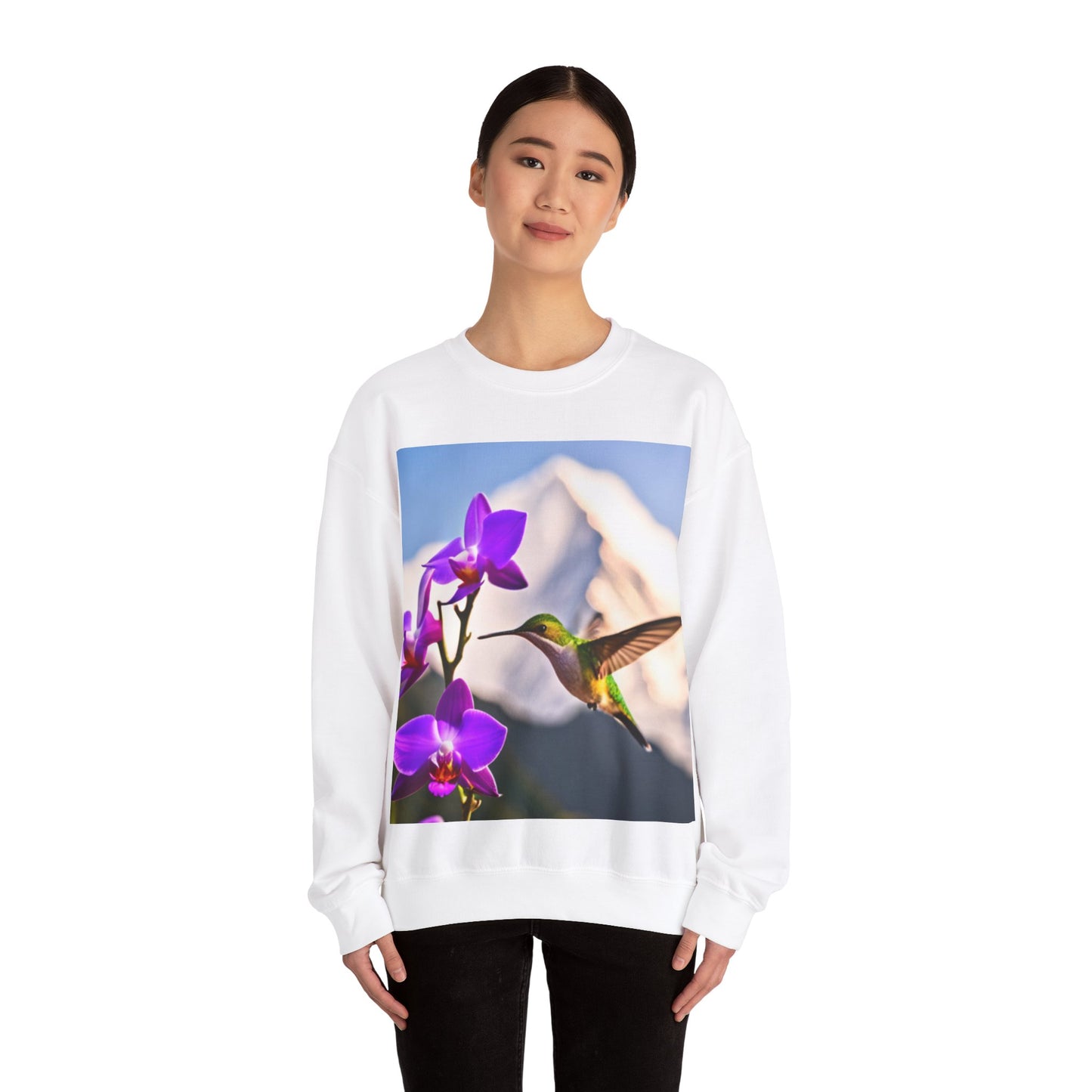 Crewneck Sweatshirt - Kolibri am Mount Everest