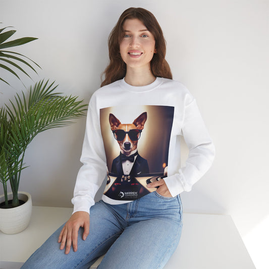 Crewneck Sweatshirt - DJ dog the tuxedo