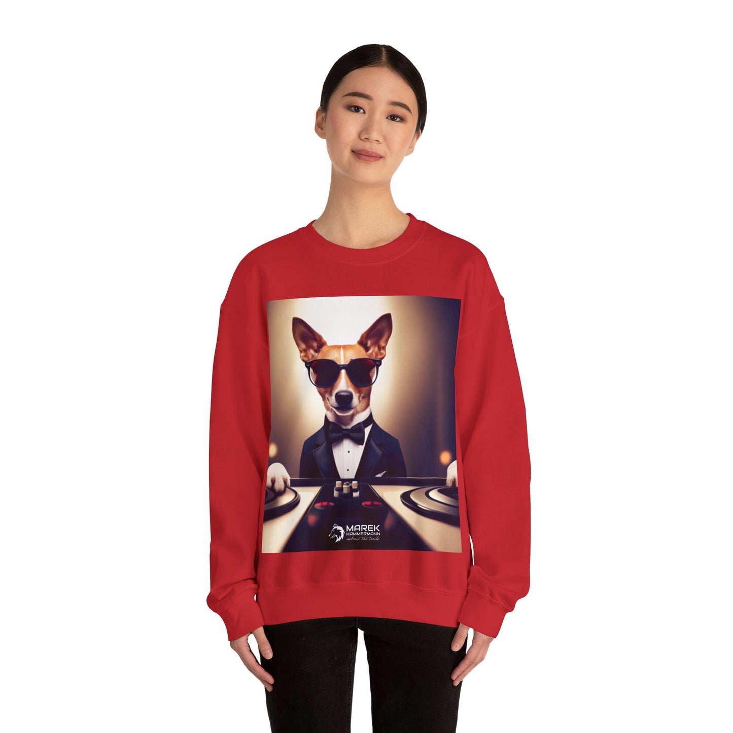 Crewneck Sweatshirt - DJ dog the tuxedo