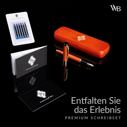 Wordsworth & Black - hochwertiger Füllfederhalter Set aus Bambusholz
