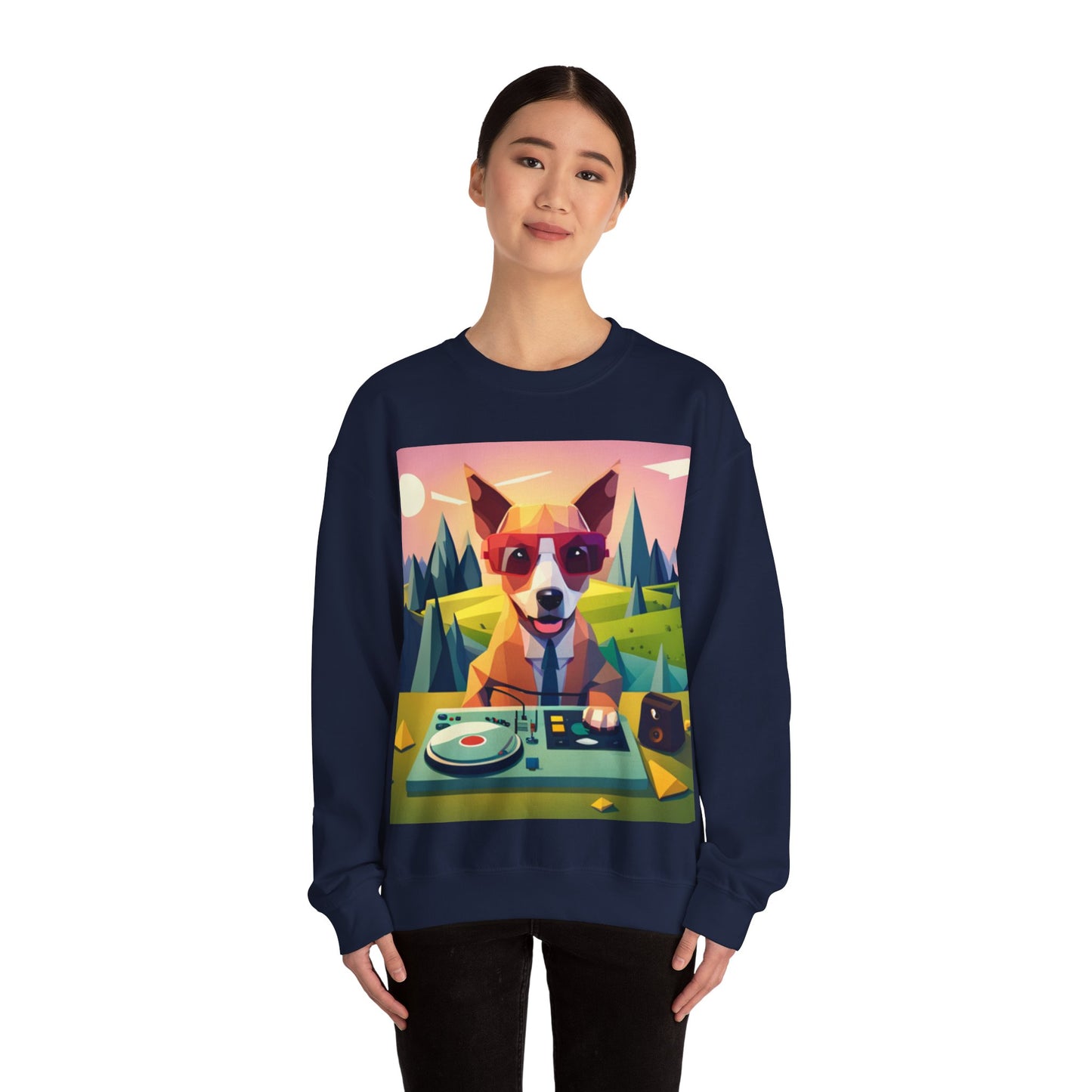 Crewneck Sweatshirt - Gentleman DJ dog