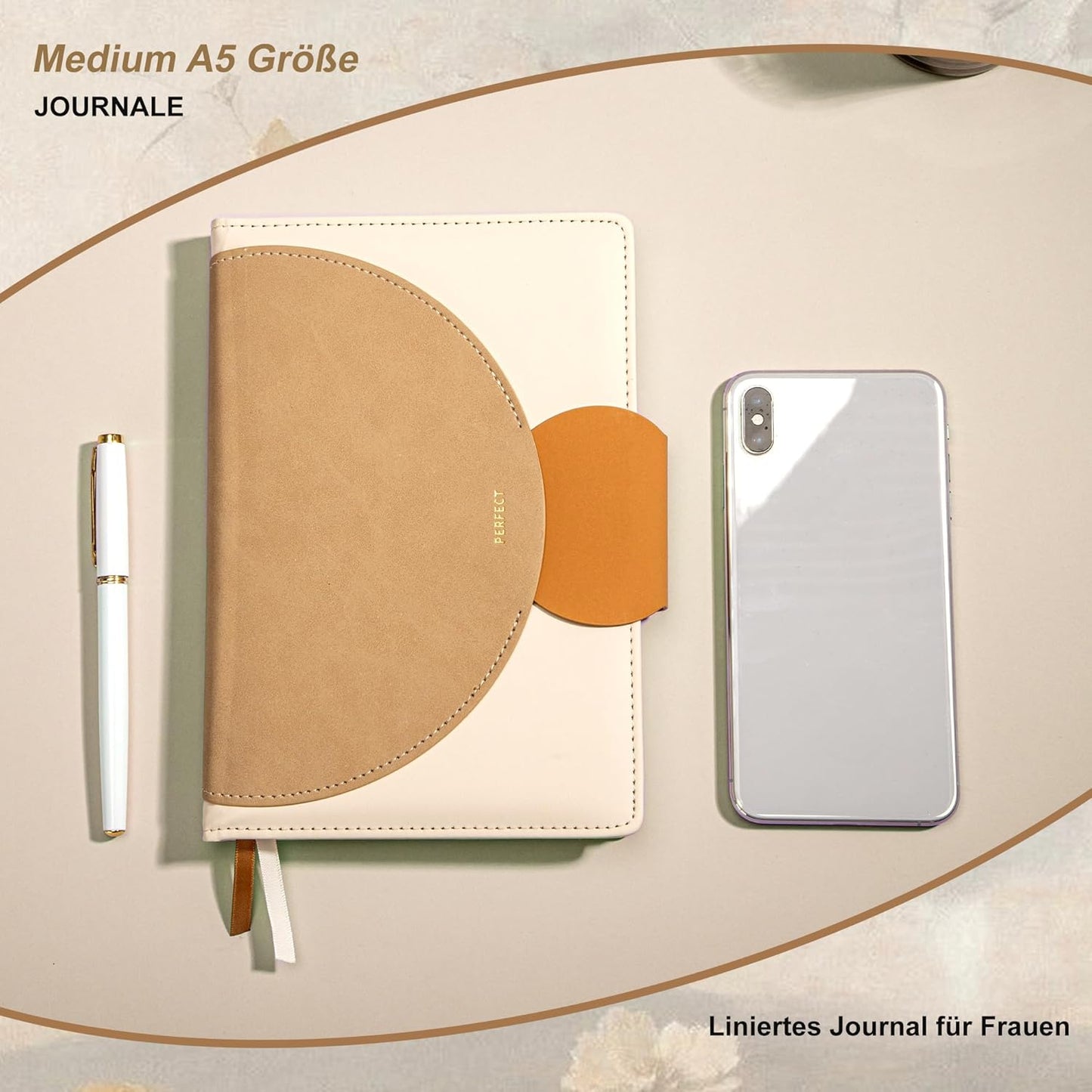 CAGIE Leder-Notizbuch A5 – Stilvolles Hardcover-Journal mit Schnallenverschluss