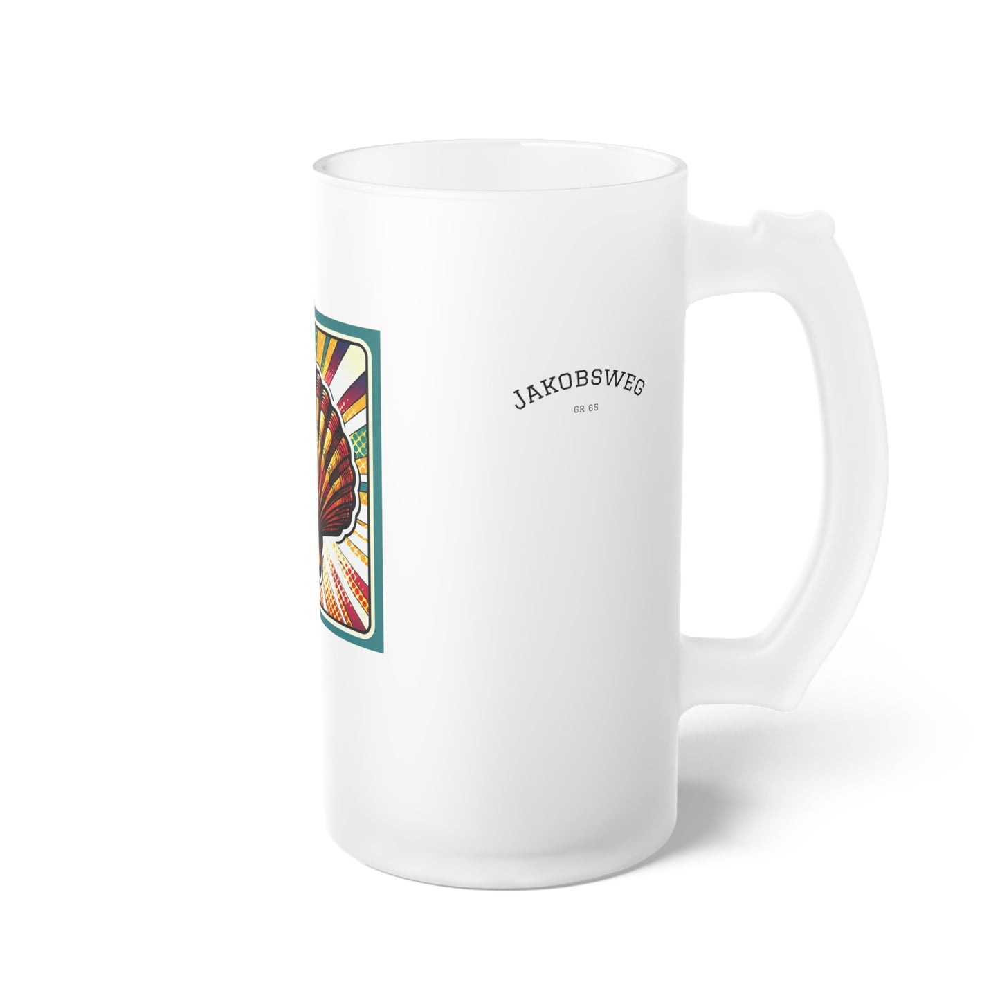 Bierkrug aus Milchglas - Jakobsmuschel