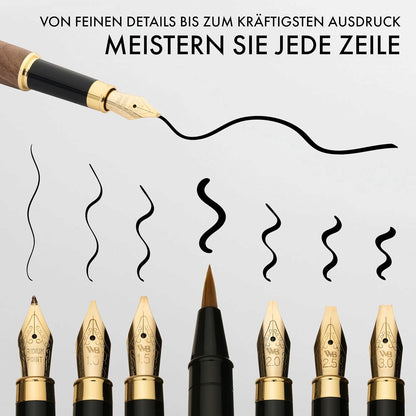 Wordsworth & Black Kalligraphie-Stiftset – Schreibset aus Bambusholz