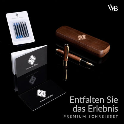 Wordsworth & Black - hochwertiger Füllfederhalter Set aus Bambusholz