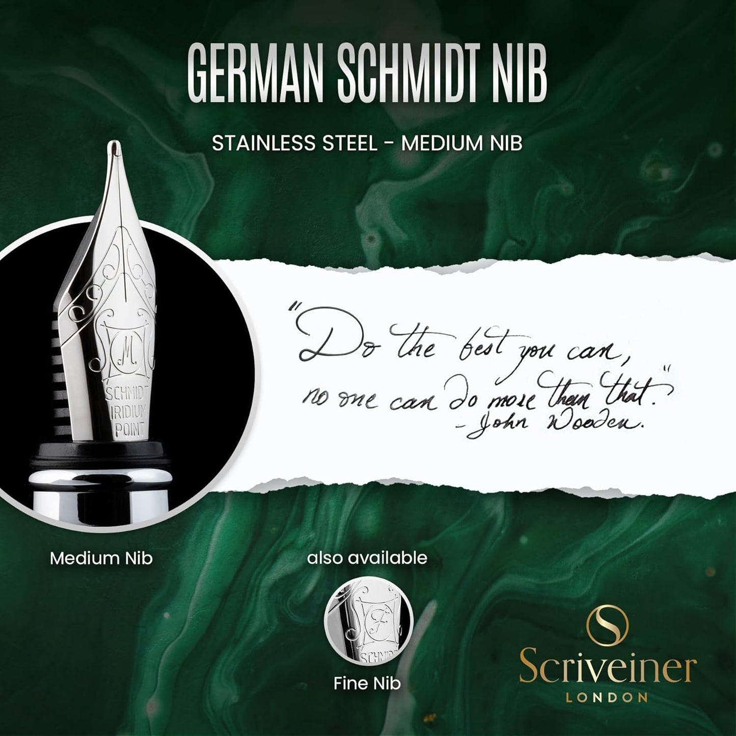 Scriveiner Füllfederhalter British Racing Green – Eleganter Luxus-Füller mit Schmidt-Feder