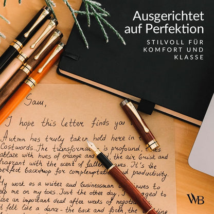 Wordsworth & Black - hochwertiger Füllfederhalter Set aus Bambusholz
