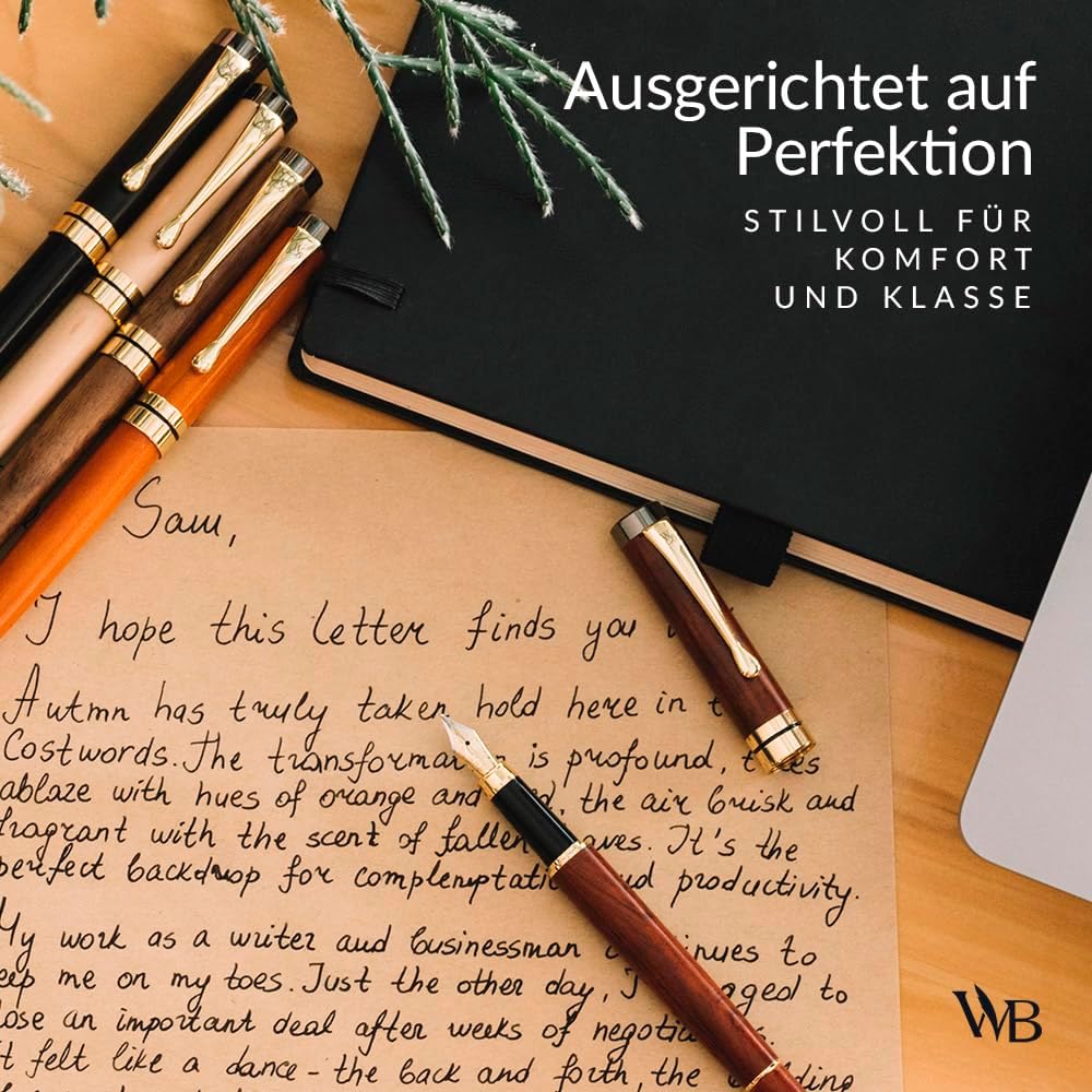 Wordsworth & Black Füllfederhalter Set aus Bambusholz