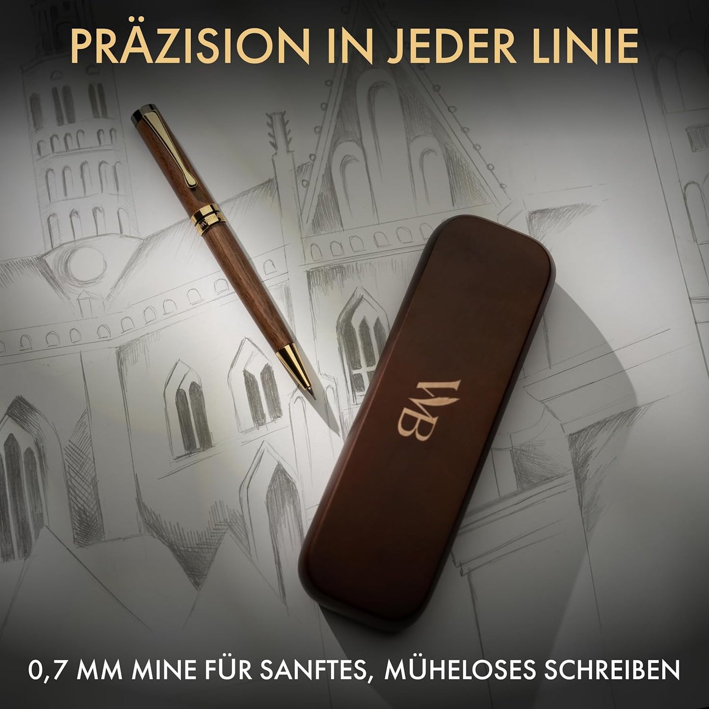 Wordsworth & Black Bambus-Druckbleistift-Set 0,7 mm – Präzision trifft auf Eleganz