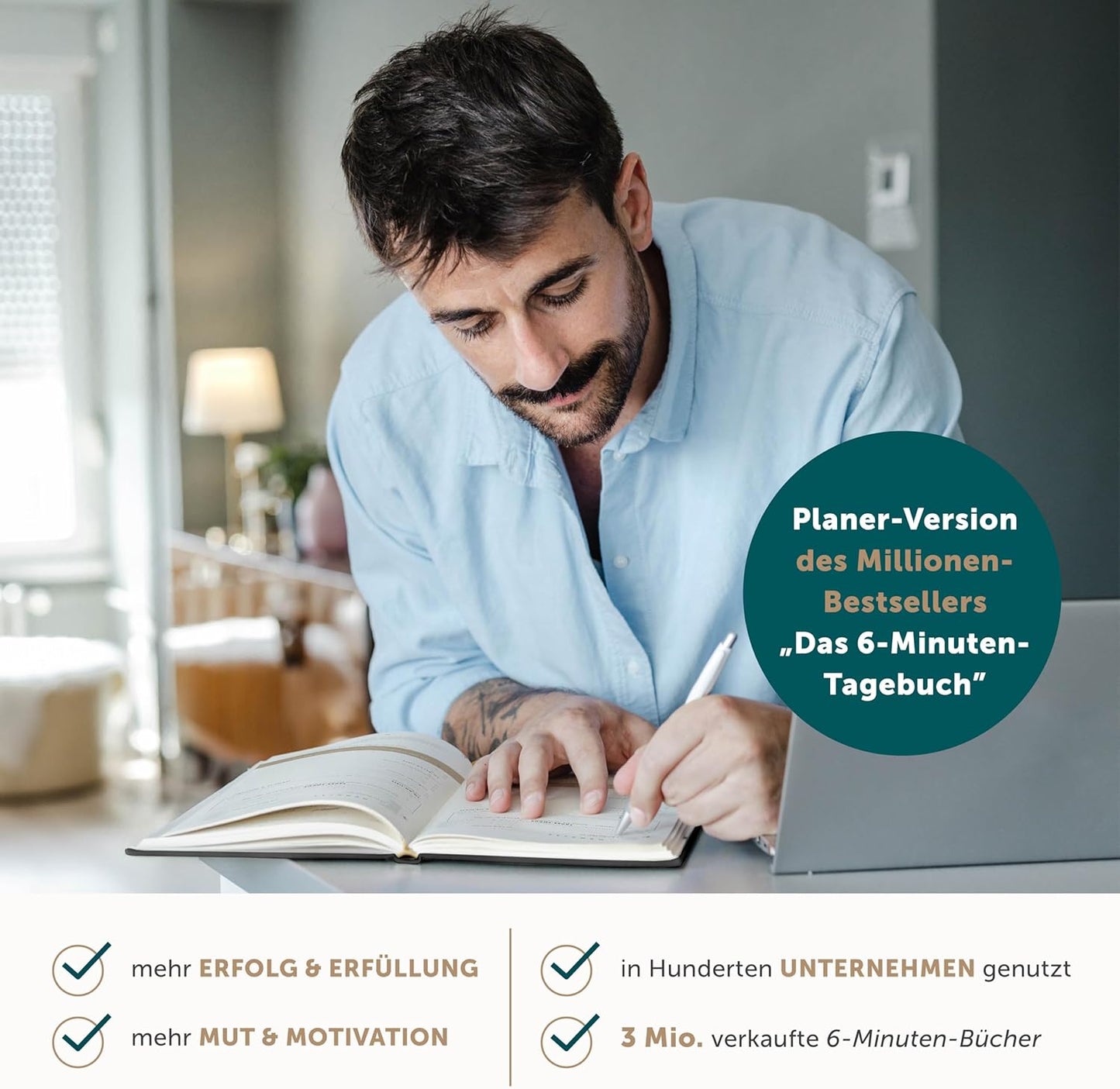 6-Minuten Erfolgsjournal –Tagesplaner für Fokus, Motivation und Zielerreichung