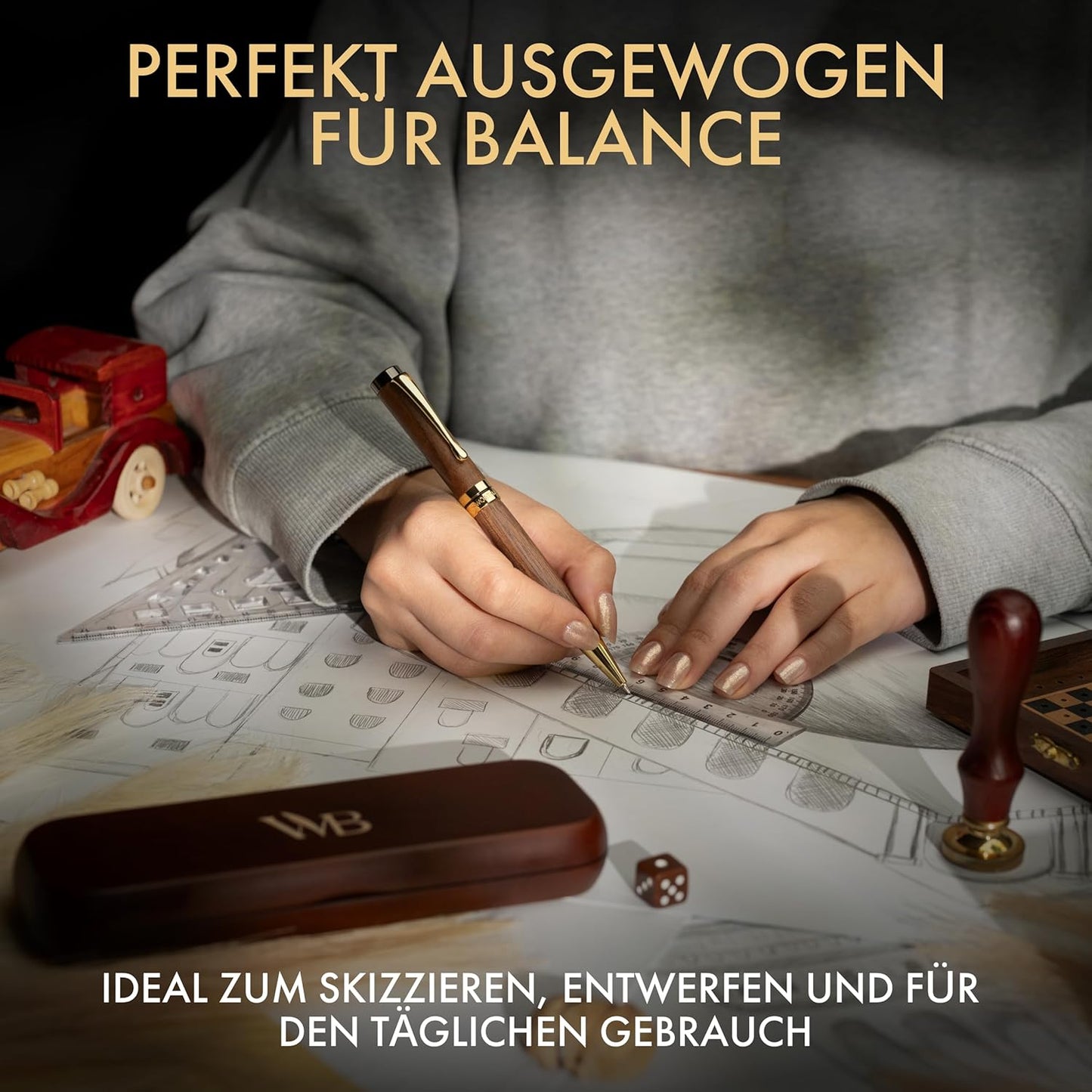 Wordsworth & Black Bambus-Druckbleistift-Set 0,7 mm – Präzision trifft auf Eleganz