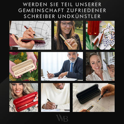 Wordsworth & Black - hochwertiger Füllfederhalter Set aus Bambusholz
