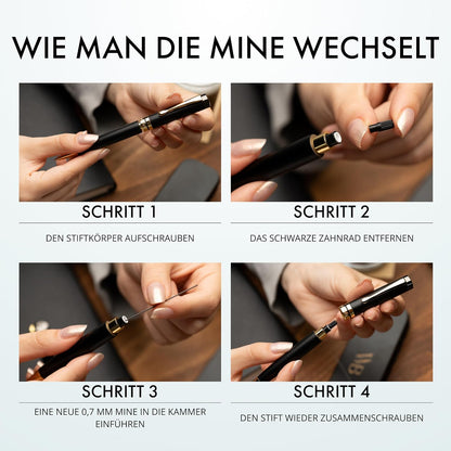 Wordsworth & Black Bambus-Druckbleistift-Set 0,7 mm – Präzision trifft auf Eleganz