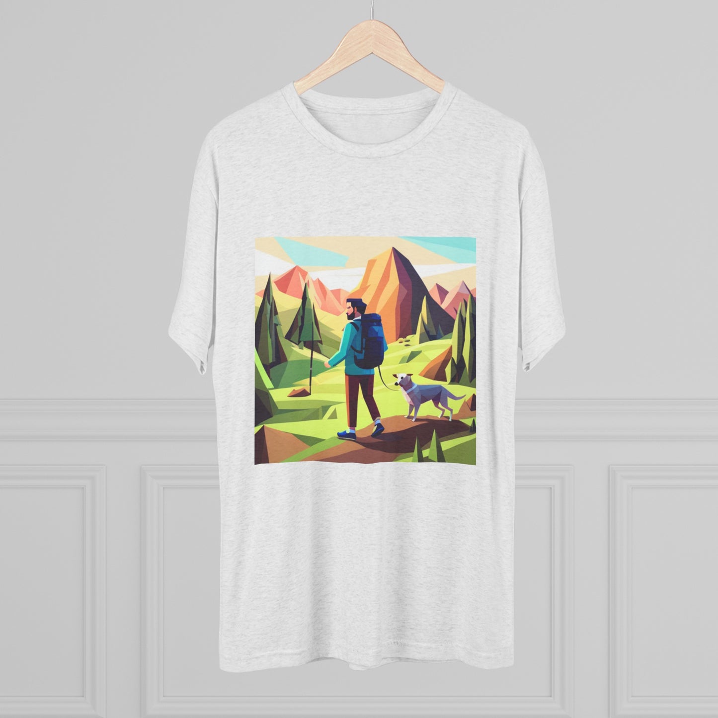 Unisex T-Shirt - Wanderer mit Hund