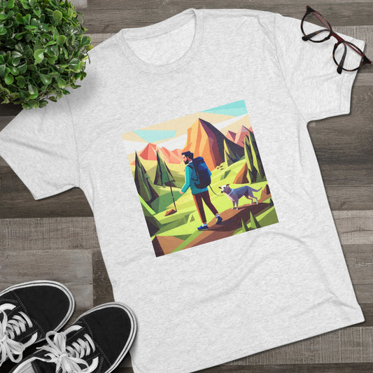 Unisex T-Shirt - Wanderer mit Hund